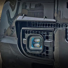 Gloss Black Front Fog Light Eyebrow Trim Cover for Land Rover Defender 110 2020-2024