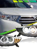 LED Headlights Assembly Front Lamps Smoked for Toyota Highlander 2012-2013