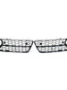 Gloss Black Honeycomb Fog Light Grille Cover For 2008-2012 Audi A5 Non-Sline Standard Bumper