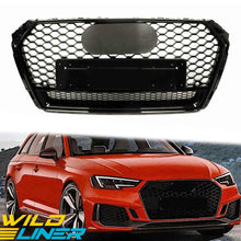 RS4 Look Honeycomb Front Bumper Grille Grill For Audi A4 S4 B9 2017-2019 fg152