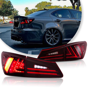 LED Tail lights For 2006-2013 Lexus ISF/ IS250 IS350 Red Lens Assembly