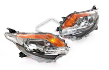 Pair LH+RH Head Light Front Lamp GLX (Black) For Mitsubishi Triton MQ 2015-2018 Ute
