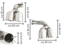 Chrome/Black Exhaust Muffler Tips for Porsch Cayenne E-Hybrid 9Y0 9Y3 2019-2024