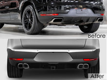 Square Exhaust Tips Brushed/Black for Porsche Macan Base 2.0 2014-2018