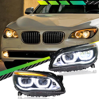 LED DRL Sequential Projector Headlights Assembly for BMW F01 F02 2009-2015