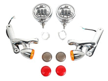 4.5" LED Fog Lights Auxiliary Spot Turn Signal Chrome for Harley street glide 2006-2022