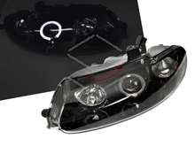Angel Eye Headlights Head Light (Black Projector with Halo Ring)  For Holden Statesman WH 1999.06-2003.05