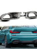 Chrome Square Exhaust Tips for BMW G20 G21 M340i 2019-2022