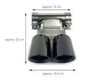 Black Triple Exhaust Tip For Porsche 718 Cayman Boxster 2017-2026