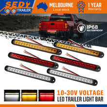 6x 15 LED Tail Lights UTE STOP Brake Indicator Reverse Slim Truck Trailer Light