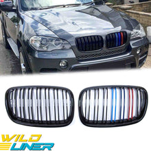 M Color Gloss Black Front Kidney Grill For 2007-2013 BMW E70 X5 E71 X6 fg103
