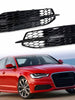 All Black Fog Light Grille Covers Left+Right Audi A6 C7 S-Line S6 2012-2015