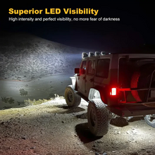 7 inch 240W LED Pods Offroad Driving Ditch Lights White & Amber Spot-Flood Combo For UTV ATV Jeep Wrangler Truck Pick-Up Auto