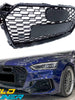 RS5 Style Honeycomb Front Grille For Audi A5 S5 B9 2017–2019