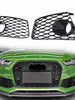 Pair Front Bumper Honeycomb Fog Light Grilles Audi RS6 2014-2018