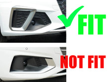 Black+Chrome Fog Light Grille Covers Left+Right Audi A4 B9 S-Line S4 2020-2024