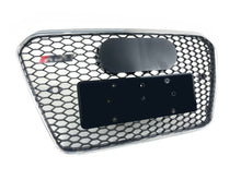 Honeycomb Front Bumper Grille for Audi A5 B8.5 S5 2013-2016 ( Chrome Frame + Black Honeycomb)