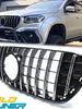 GT Style Front Bumper Grille Upper Silver Grill For Mercedes Benz X-Class 2018-2020 Pickup 470 Ute