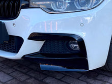 Black Front Bumper Splitter Air Vent Trim Canards for BMW 3-Series F30 F31 M-Sport 2013-2018