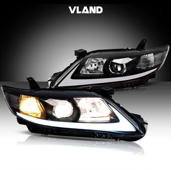 Pair LED Headlights Projector Sequential For Toyota Camry Sedan Hybrid 2010-2011