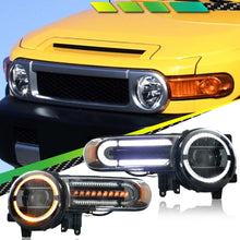 LED Headlights Assembly Startup Animation DRL for Toyota FJ Cruiser 2007-2015