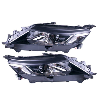 Pair Black Headlight Lamp Halogen For Mitsubishi Triton MQ MR GLX Ute 2018-2023