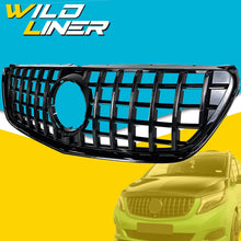 All Black GT R Front Grill for Mercede V-Class W447 2015-2020 Pre-LCI