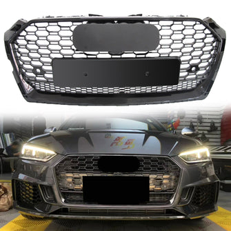 RS5 Style Honeycomb Front Grille For Audi A5 S5 B9 F5 2017–2019
