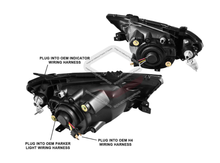 Pair LH+RH Head Light With LED DRL Strip & LED Globes LHD For Mitsubishi Triton MN GL GLX 2009-2015