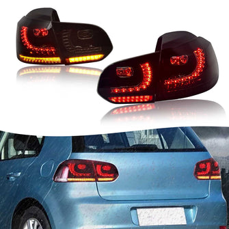 Smoke LED Tail Lights Assembly Sequential Lamps for VW Golf 6 MK 6 GTI R 2009-2013 Hatchback