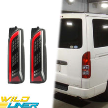 Full LED Tail Lights For Toyota Hiace 2005-2018 Rear Lamps w/ Sequential Indicators