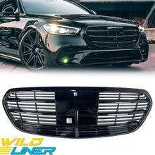 Gloss Black Front Bumper Grill for Mercedes W223 S400 S500 S450 S580 2021-2023