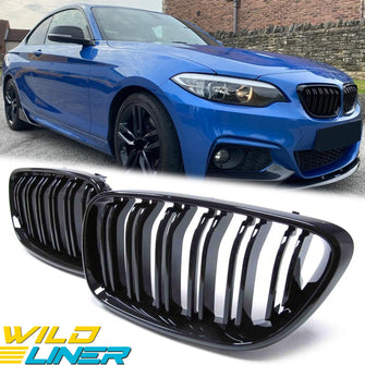 Gloss Black Front Kidney Grill For 2014-2020 BMW 2-Series F22 F23 M2 F87 fg57