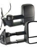 Pair L+R Black Extendable Towing Mirrors for Toyota Hilux 2005-2015