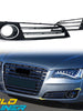 Left+Right Front Bumper Fog Light Grilles For Audi A8 D4 2011-2014