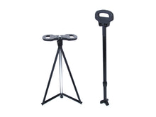 Adjustable Hiking Poles Foldable Trekking Poles Metal Crutches with Seat for Hiking Travelling Walking