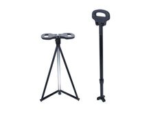 Adjustable Hiking Poles Foldable Trekking Poles Metal Crutches with Seat for Hiking Travelling Walking