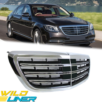 Chrome Front Bumper Grille Grill for Mercedes Benz S W222 Sedan 2014-2020 fg183