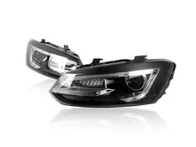 Dual Beam LED Headlights w/DRL Demon Eyes For VW Polo 2011-2017 Sequential Turn Signal