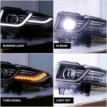 LED Headlights For Toyota FJ Cruiser 2007-2015 Front Lamps＆Silver Grille