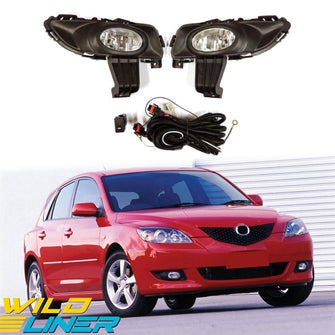 Full Set Fog Light Spot Driving Lamp KIT For Mazda 3 BK Ser 1 Sedan 2004 - 6/2006