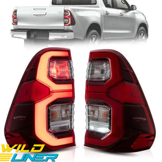 Red LED Tail Lights Rear Lamp For Toyota Hilux SR5 2015-2020