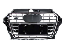 Chrome S3 Style Front Grille For Audi A3 S3 8V 2014–2016 Front Bumper Grill