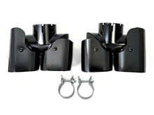 Kahn Style Black Quad Exhaust Tips Land Rover Defender 90/110/130 ( For 3.0L ONLY)