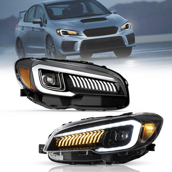 Amber LED Headlights DRL For  Subaru WRX 2015-2021 WRX STI 2015-2017