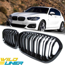 Gloss Black Front Kidney Grill For 2016-2020 BMW 1-Series F20 LCI fg25