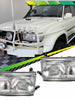 Pair LH+RH Head Light Front Lamp For Toyota Landcruiser J80 Sahara 1990~1994