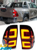 LED Smoked Black Rear Tail Light for Toyota Hilux SR5 SR N80 2015-On Dual Cab