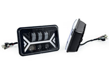 4pcs 4x6'' LED Headlights DRL Turn Signal Lamp For Toyota Landcruiser 61 62 80 Series w/Adapters