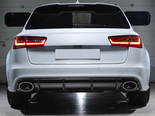 RS6 Style Rear Bumper Diffuser + Exhaust Tips For Audi S6 A6 S-line C7.5 2016-2018 di144